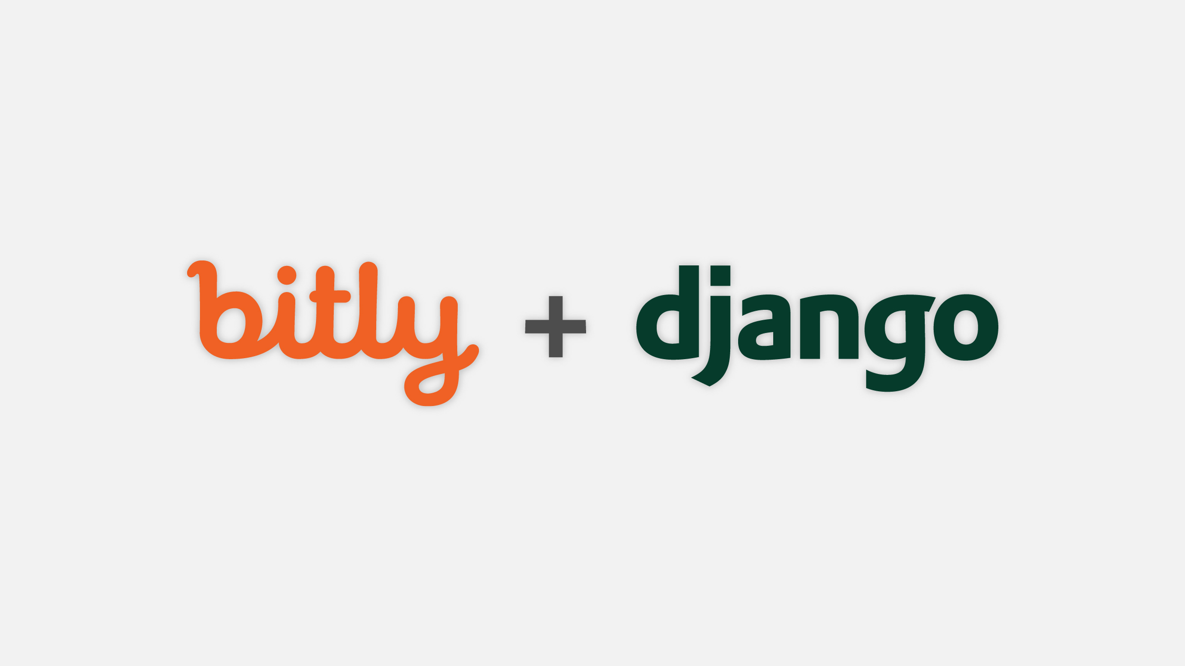 the bitly logo, a plus sign, and the django logo in a row